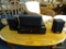 STEREO SURROUND SOUND SYSTEM; 3 KENWOOD STEREO SURROUND SPEAKERS (2 SIDES AND 1 CENTER) AND A