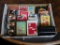 (BACK) BOX LOT OF ASSORTED PLAYING CARDS; THIS LOT INCLUDES 16 SETS OF PLAYING CARDS. 3 PACKS OF