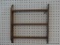 (BACK) WOODEN WALL SHELF; VINTAGE WALL SHELF MADE OF WOOD WITH THREE SHELVES. THE TOP AND BOTTOM OF