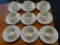 POTTERY BARN CUPS/SAUCER SETS; 9 CUPS AND 10 SAUCERS INCLUDED IN THIS LOT. MADE OF WHITE PORCELAIN,