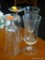 SET OF COCKTAIL GLASSES; SET OF 4 CLEAR COCKTAIL GLASSES WITH A SHORT STEM. EACH MEASURES 5.5 IN X