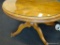 VICTORIAN COFFEE TABLE; VICTORIAN WALNUT COFFEE TABLE WITH A GLASS PROTECTIVE TOP. IN EXCELLENT