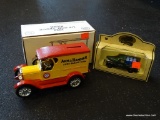 2 PIECE COLLECTIBLE TRUCKS LOT; ONE IS A CHEVRON COMMEMORATIVE DIE-CAST REPLICA OF A 1939 CHEVROLET