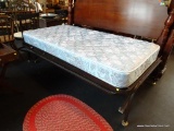 TWIN SIZE TRUNDLE BED; METAL FRAME TRUNDLE BED WITH TWIN SIZE MATTRESS. GREAT FOR A KIDS ROOM THAT