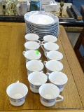 LUNCHEON SET; INCLUDES 12 LUNCHEON PLATES AND 12 CUPS. ALL ARE IN EXCELLENT CONDITION!