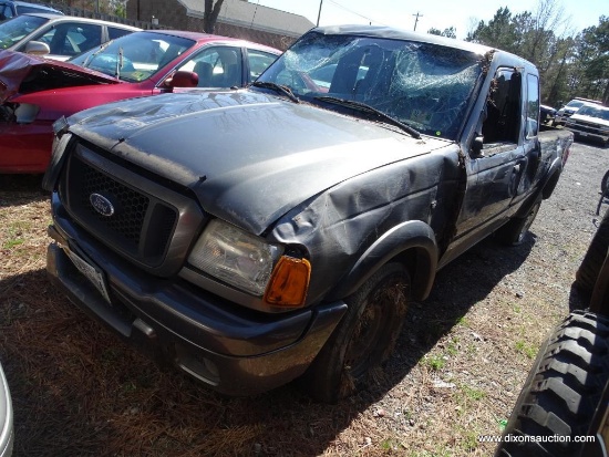 2004 GREY FORD RANGER SUPER CAB TRUCK; VIN 1FTYR14U94PA52588.THIS VEHICLE WAS IN A ROLLOVER ACCIDENT