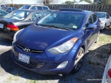 2012 BLUE HYUNDAI ELANTRA LIMITED; VIN 5NPDH4AE8CH081039. 1.8 LITER DOHC. THIS VEHICLE GOT A FLAT