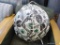 LARGE PLUSH MONEYBALL; STUFFED ROUND BALL PRINTED WITH $100 BILLS. MEASURES ABOUT 16 IN DIAMETER.