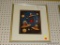 (WALL1) FRAMED MID CENTURY MODERN SPACE CATS GOMEZ PRINT; THIS IS A MID CENTURY MODERN PRINT BY