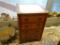 VINTAGE WHITE TILE TOP WASH STAND; SINGLE WHITE INSET TILE WITH WOOD BORDER. THIS WASHSTAND HAS 4