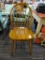 BOW BACK SIDE CHAIR; WOODEN BOW BACK SIDE CHAIR MEASURES 17.5 IN X 17 IN X 36 IN