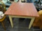 RUSTIC FARMHOUSE BREAKFAST TABLE; RED AND BEIGE FARMHOUSE BREAKFAST TABLE MADE FROM VIRGINIA