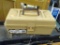 EMCO UTILITY/TACKLE BOX; TAN EMCO UTILITY/TACKLE BOX MODEL UB-14. MADE OUT OF TOUGH POLYPROPYLENE