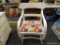 MID CENTURY MODERN SIDE CHAIR; WOODEN MID CENTURY MODERN SIDE CHAIR THAT HAS BEEN PAINTED A PEARL