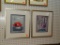 (WALL1) SET OF MID CENTURY MODERN CAT PRINTS; SET OF TWO SIGNED, BRIGHTLY COLORED MID CENTURY MODERN