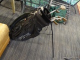 GOLF CLUBS WITH BAG; INCLUDES A DRIVER AND 6 WEDGES. BAG HAS FREE STANDING SUPPORTS THAT HOLD THE
