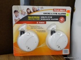 FIRST ALERT SMOKE ALARM PACK; 2 PACK OF SMOKE AND FIRE ALARMS BY FIRST ALERT. STILL IN THE ORIGINAL