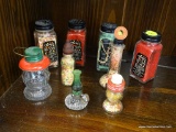 HALF SHELF LOT; INCLUDES CANDY CONTAINERS AND SPRINKLE CONTAINERS. ALL ARE IN EXCELLENT CONDITION!