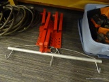 LOT OF ADJUSTABLE ROOFING BRACKETS; THIS LOT INCLUDES 6 RED 10 IN ADJUSTABLE ROOFING BRACKETS MADE
