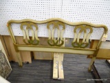 MID CENTURY MODERN DOUBLE BED; THIS LOT INCLUDES A DOUBLE HEADBOARD, FOOTBOARD AND SIDE RAILS. IT IS