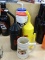 DRINKWARE LOT; INCLUDES SEVERAL PLASTIC NASCAR THEMED DRINKING CUPS, A BILL ELLIOTT BEER MUG, AND 2