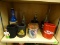 SHELF LOT OF BEER COOZIES; INCLUDES A BOBBLE BABES BEER KOOZIE, A DALE EARNHARDT SR, A DALE JARRETT,