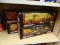 HALF SHELF LOT OF NASCAR TRAILER RIGS; INCLUDES FOUR 1:64 SCALE TRAILER RIGS (BRAND NEW IN THE
