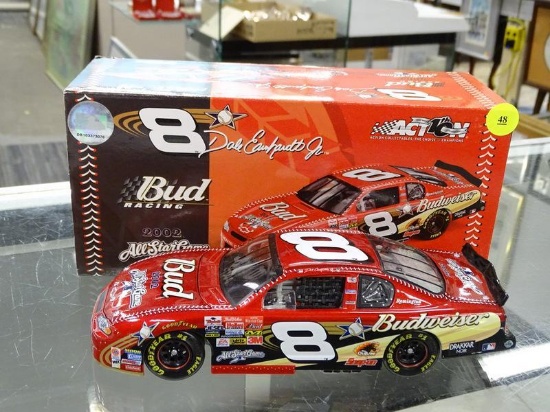 (R1) NASCAR 1:24 SCALE DIECAST COLLECTIBLE STOCK CAR; #8 BUDWEISER 2002 MONTE CARLO DRIVEN BY DALE