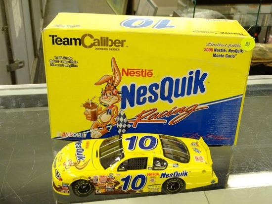 (R3) NASCAR 1:24 SCALE DIECAST COLLECTIBLE STOCK CAR; #10 NESQUIK MONTE CARLO DRIVEN BY JEFF GREEN.
