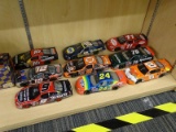 (R4) COLLECTION OF 1:24 SCALE NASCAR DIECAST CARS; TOTAL OF 9 INCLUDING A #8 LOONEY TUNES STOCK CAR