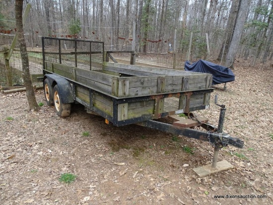 TOW BEHIND TRAILER; 14 FT X 6 FT TRAILER. MADE IN 1999 MODEL 853. VIN 4TELS1423X1025336. BUILT UP