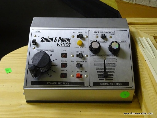 MRC SOUND & POWER 7000 MODEL TRANSFORMER; FOR USE WITH MODEL RAILROADING (HO, N, G, OR O GAUGE