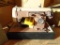 (ATT1) SEWING MACHINE IN CASE; VINTAGE KENMORE MODEL 47 ELECTRIC SEWING MACHINE IN CABINET