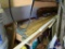 (SIDE) ASSORTED LUMBER SHELF LOT; LOCATED ON 3RD ROW OF WALL SHELVES IN ROOM OFF OF SHED. 25 6 FT