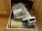 (KIT) DRAWER LOT; INCLUDES A STAINLESS STEEL CAKE SLICER/GRABBER, CHEESE GRATER, COFFEE GRINDER,