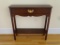 (HALL) CONSOLE TABLE; MAHOGANY 1 DRAWER CONSOLE TABLE WITH LOWER SHELF- QUALITY MADE TABLE- DOVETAIL