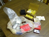 (GAME) LOT OF COSTUME JEWELRY; SMALL JEWELRY BOX CONTAINING AVON RINGS, MISCELL. NECKLACES AND PINS,