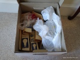 (MBR) BOX LOT OF ASSORTED LIGHT BULBS AND MORE; CONTAINS BULBS OF ASSORTED WATTAGE, AS WELL AS A