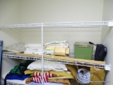 (MCLO) SHELF LOT; LOT INCLUDES- LINENS AND SEWING BOX WITH SEWING SUPPLIES AND NOTIONS