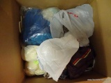 (HCLO) BOX LOT; CONTENTS INCLUDE KNITTING YARN AND AN AFGHAN
