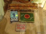(ATT1) TOBACCO ADVERTISING TINS; 3 TINS- CLIMAX, LUCKY STRIKE AND BETWEEN THE ACTS, INCLUDES A SOFT