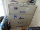 (OFF) FILE CABINET; SUPREME EQUIPMENT METAL LATERAL FILE CABINET WITH LIFT DRAWERS AND PULL OUT