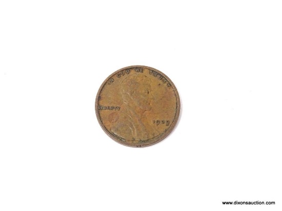 1909 VDB LINCOLN CENT, XF CONDITION