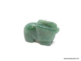 1.56 CT CARVED GREEN ONYX. MEASURES 30MM