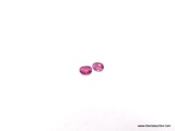 APPROX. .62CT. OVAL CUT MATCHED RUBY GEMSTONES, 4X3X2