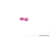 APPROX. .52CT. OVAL CUT MATCHED RUBY GEMSTONES, 4X3X2