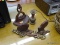 ASSORTED DECOR LOT; THIS 3 PIECE LOT INCLUDES A WALL SHELF WITH CARVED FLOWERS AND A BIRD, A WALL