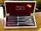 STEAK KNIVES; CORONATION BY SOFFE SET OF 6 STAINLESS STEEL STEAK KNIVES IN PROTECTIVE CASE. CASE