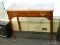 PENNSYLVANIA SINGLE DRAWER DESK/HALL TABLE; WOODEN RECTANGULAR HALL TABLE WITH BEVELED TOP, SINGLE