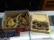 (DIS) CIVIL WAR ERA LOT; INCLUDES A WOODEN BOX FILLED WITH BULLETS, A GRAPESHOT, A FISHING HOOK,